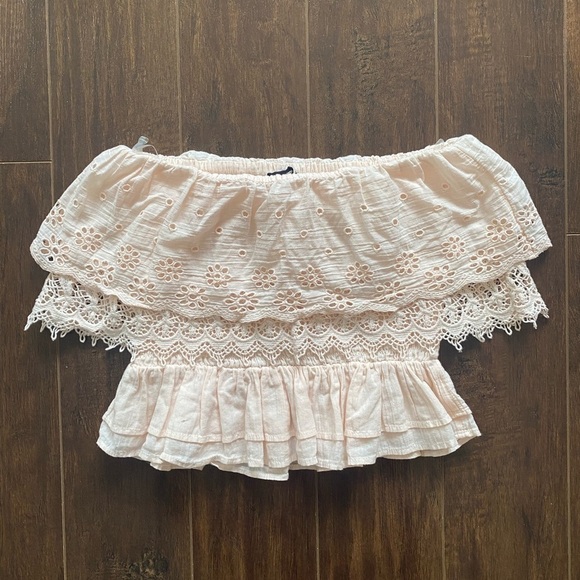 AMERICAN Eagle Peach Lace Sleeveless Top Size XS - Picture 13 of 14